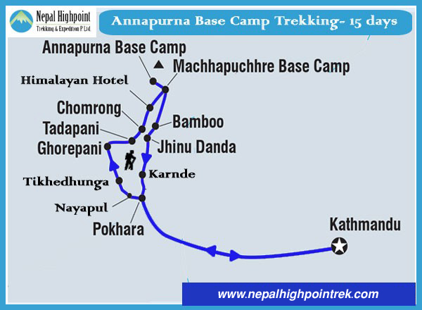 nnapurna Base Camp Trekking, Himalayas adventure, Annapurna range, base camp trek, Gurung villages, lush forests, Modi River gorge, Annapurna-Map